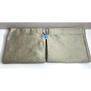 Restoration Hardware Thai Silk Sage Green Drapery Curtains 50" x 95" 2 Panels